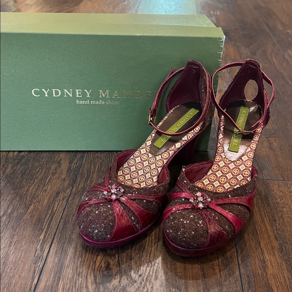 Burgundy and Brown Heels